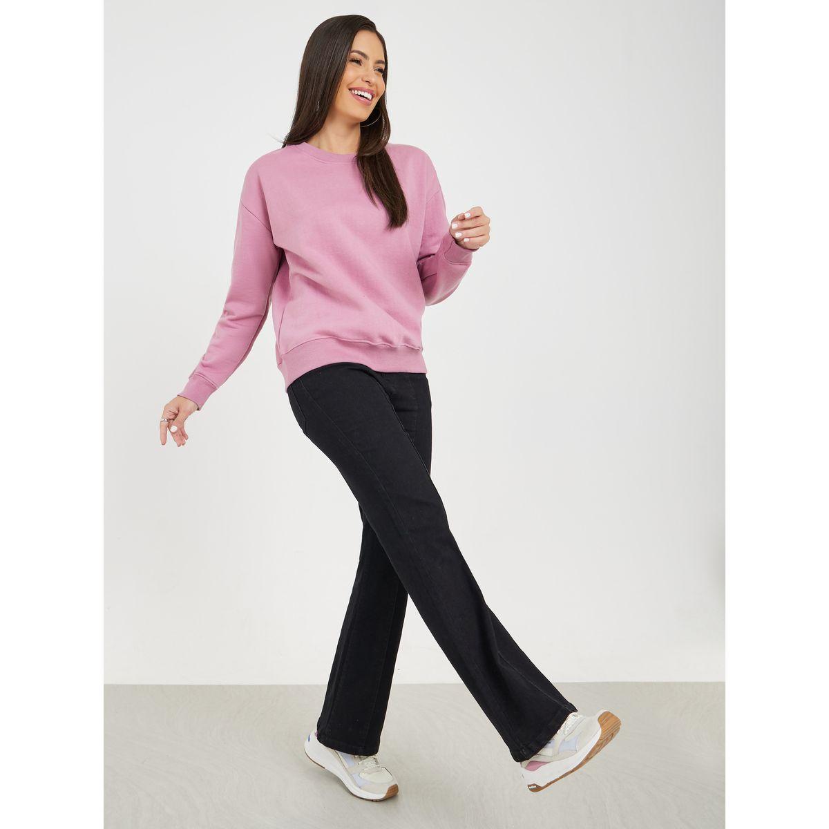سويت شيرت محبوك بأكتاف منخفضة-women-winterwear-hoodiesandsweatshirts-sweatshirts-image-2