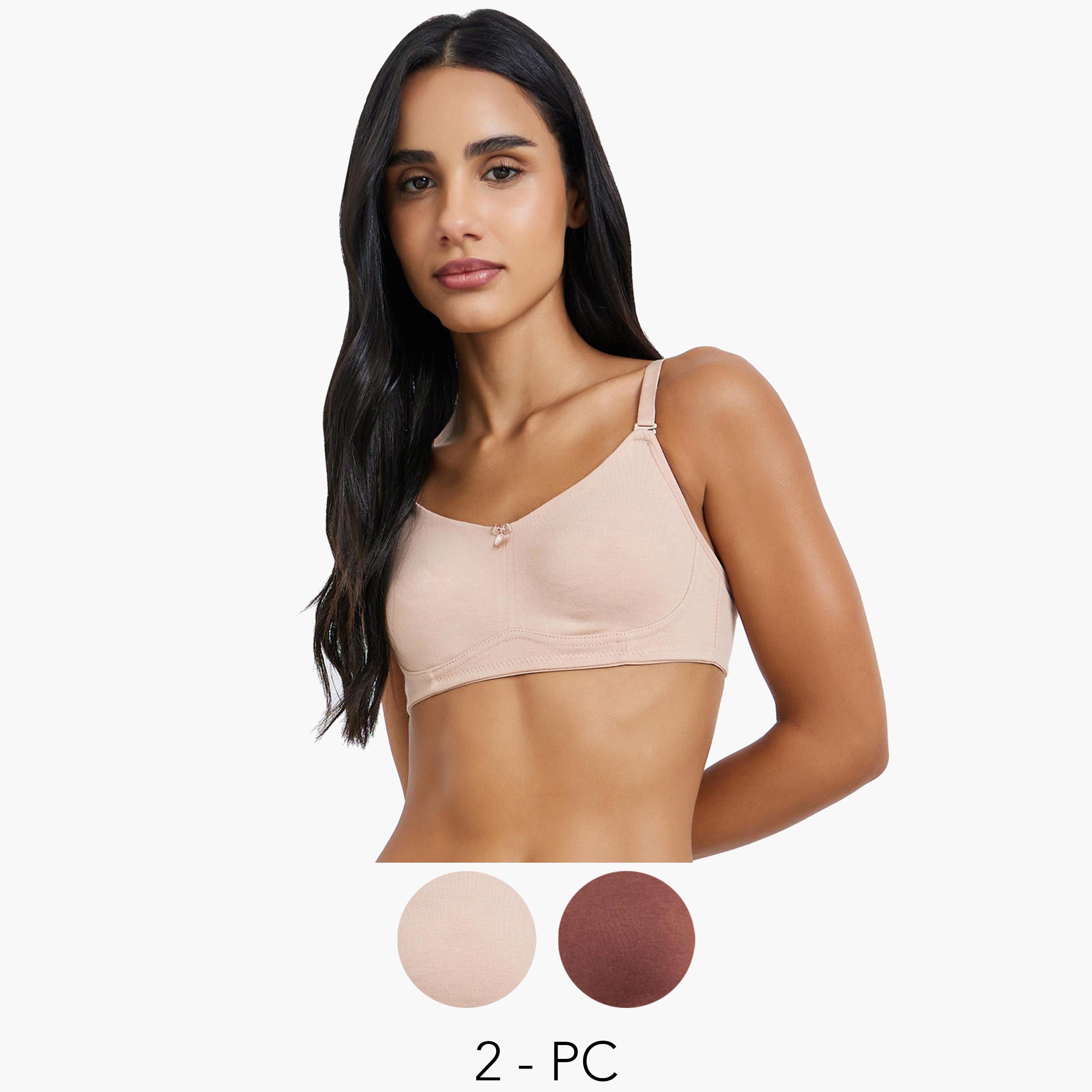 Styli Pack of 2 - Cotton Full Cup Bras-women-clothing-lingerie-bras-image-1