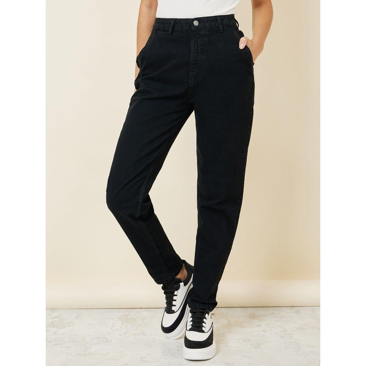 جينز بخصر عالي وقصة مستقيمة-women-clothing-bottoms-jeans-image-1