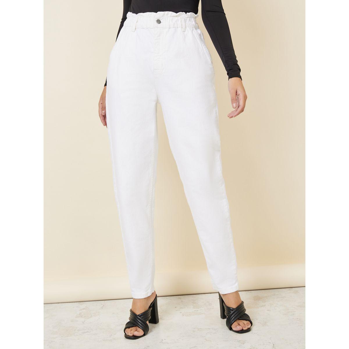 جينز بقصة موم وخصر بيبر باغ-women-clothing-bottoms-jeans-image-1