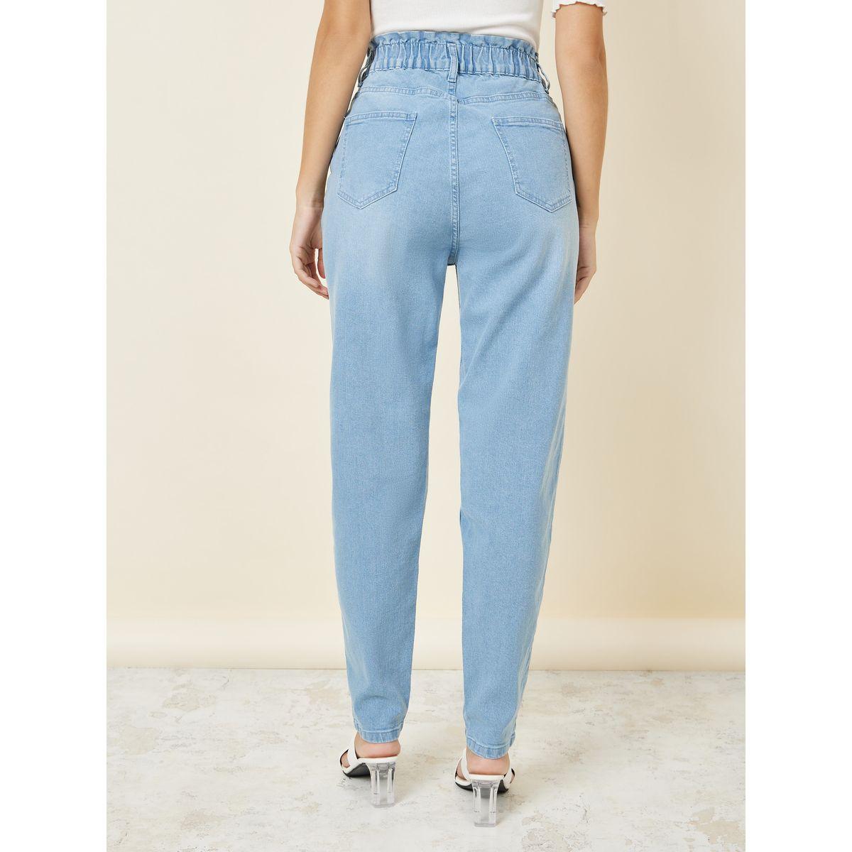 جينز بقصة موم وخصر بيبر باغ-women-clothing-bottoms-jeans-image-4