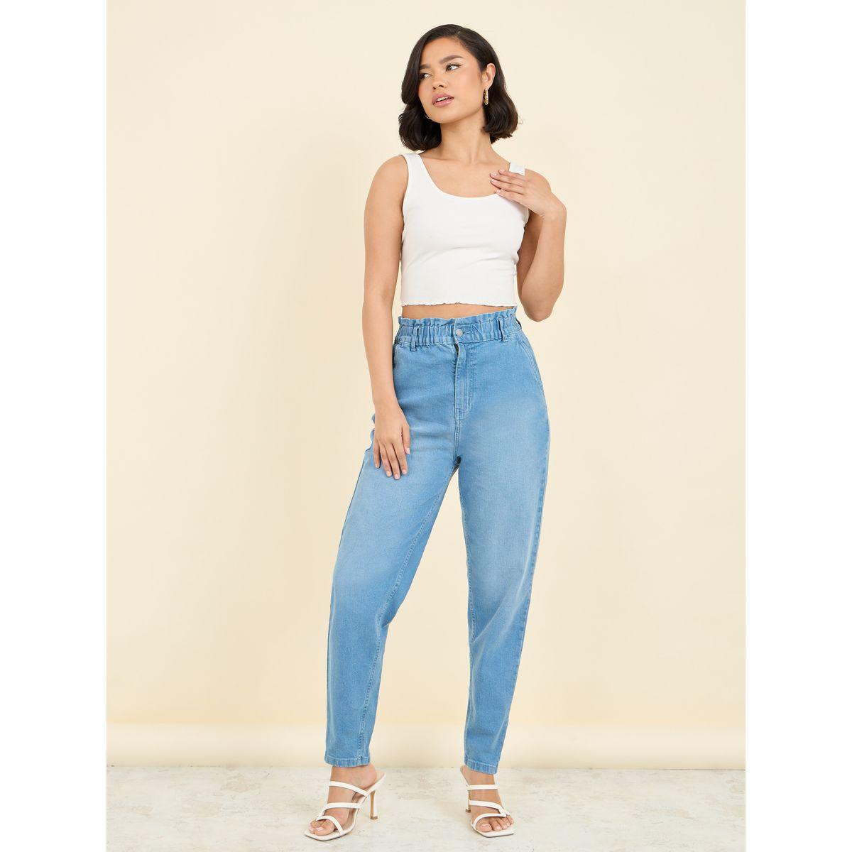 Styli Paperbag Waist Mom Fit Jeans with Tapered Hem-women-clothing-bottoms-jeans-image-2