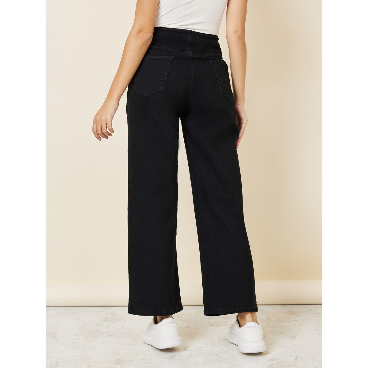 جينز بأرجل واسعة وأزرار غلق-women-clothing-bottoms-jeans-image-4