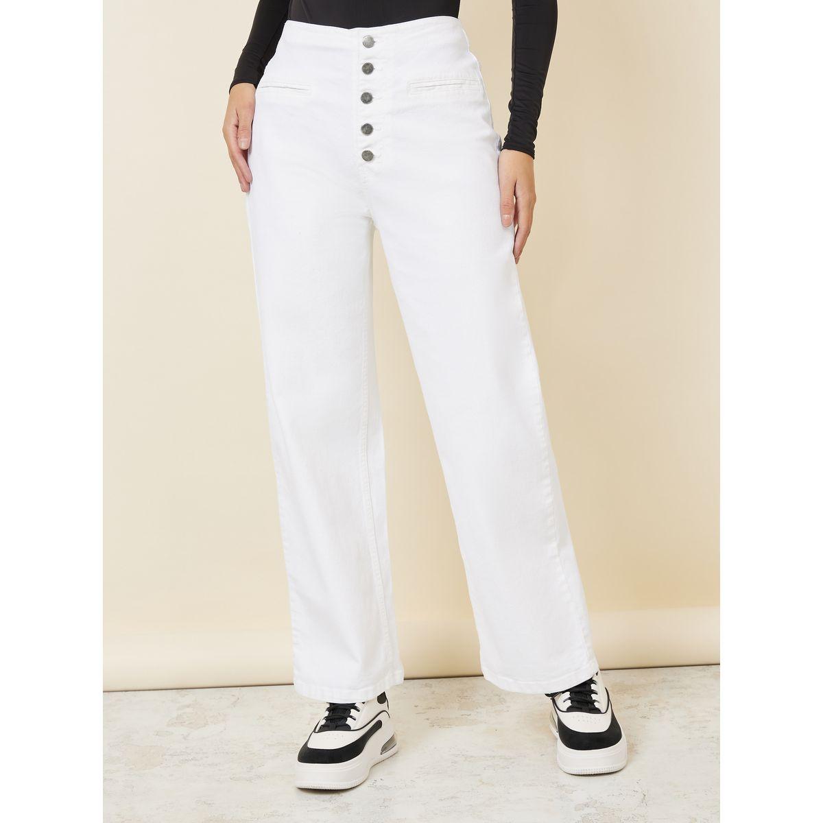 Styli Multi Button Placket Wide Leg High Rise Jeans-women-clothing-bottoms-jeans-image-1