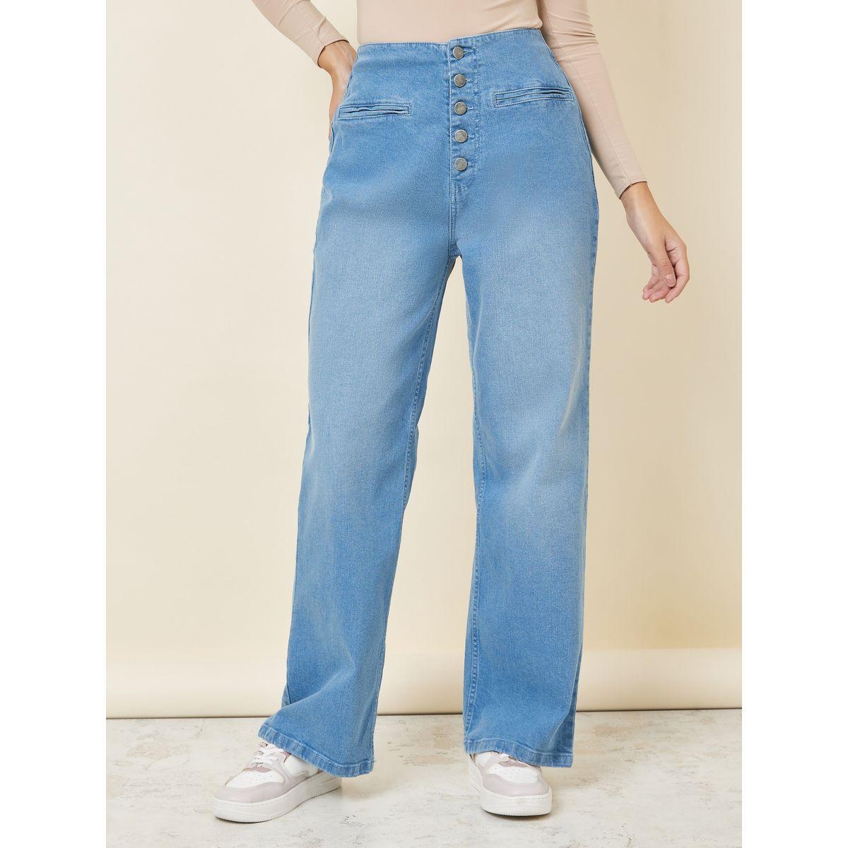 جينز بأرجل واسعة وأزرار غلق-women-clothing-bottoms-jeans-image-4