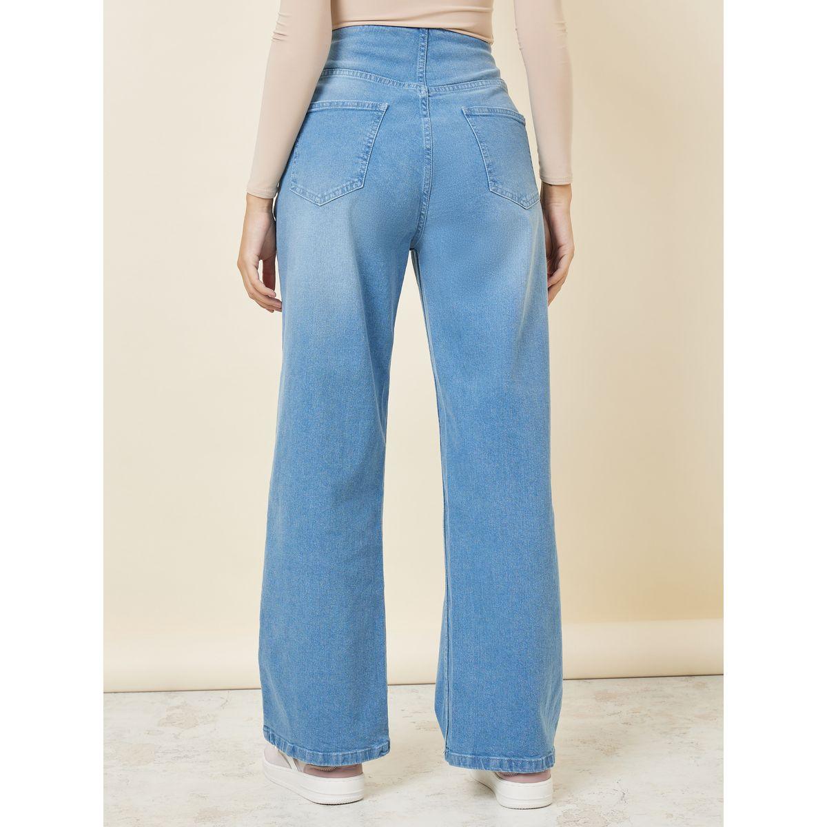 Styli Multi Button Placket Wide Leg High Rise Jeans-women-clothing-bottoms-jeans-image-4