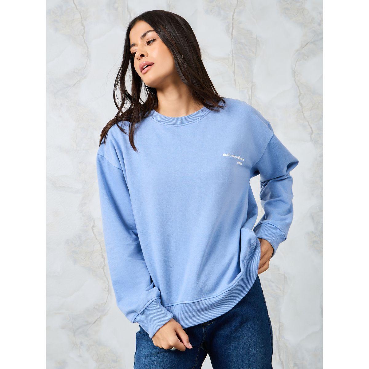 Styli Regular Fit Slogan Print Round Neck Sweatshirt-women-winterwear-hoodiesandsweatshirts-sweatshirts-image-1