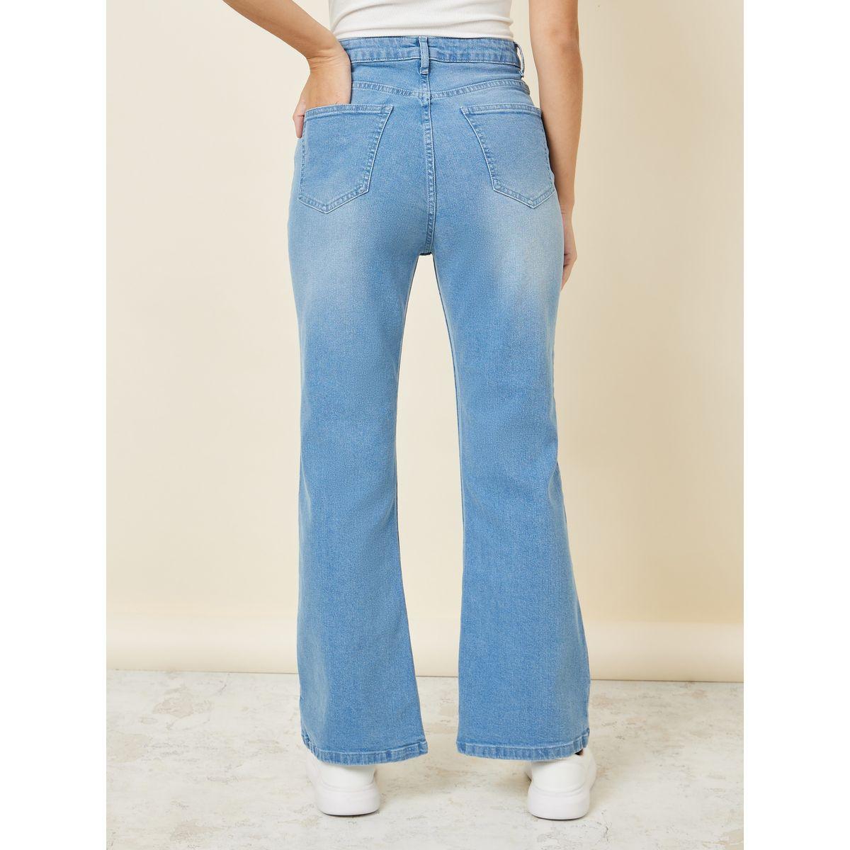 جينز بخصر عالي وتفاصيل لون باهت-women-clothing-bottoms-jeans-image-4