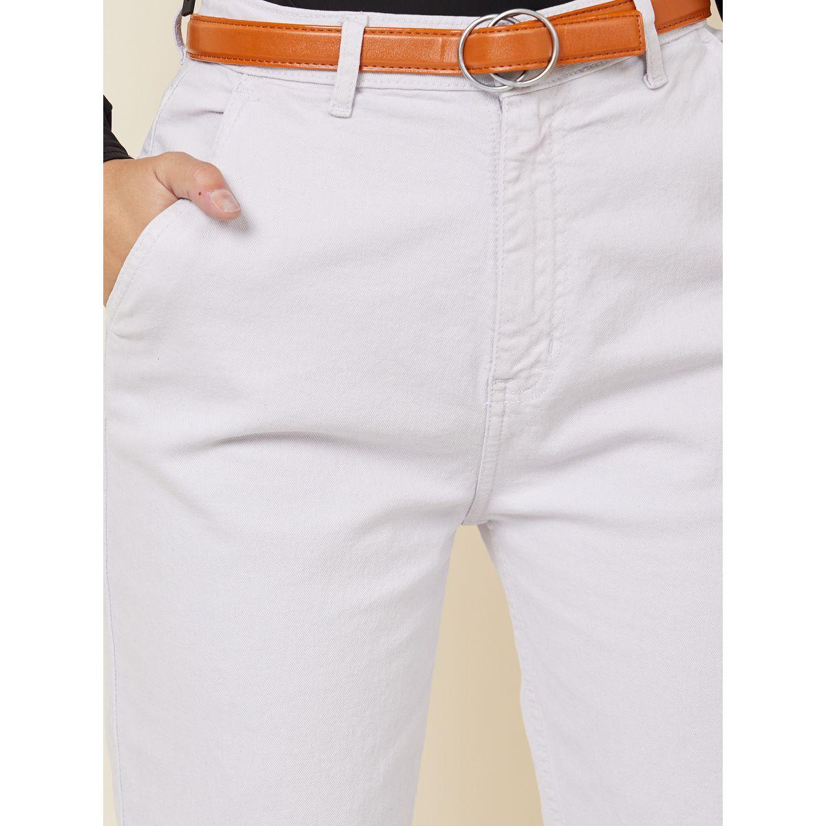 Styli Solid Mom Fit Jeans with Belt-women-clothing-bottoms-jeans-image-3