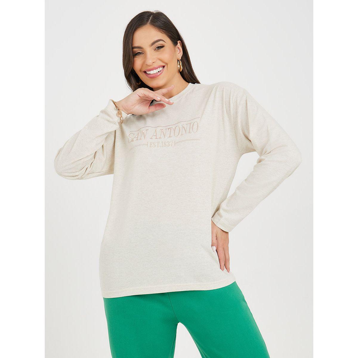 تيشيرت واسع بكتابة مُطرّزة-women-clothing-tshirts-image-1