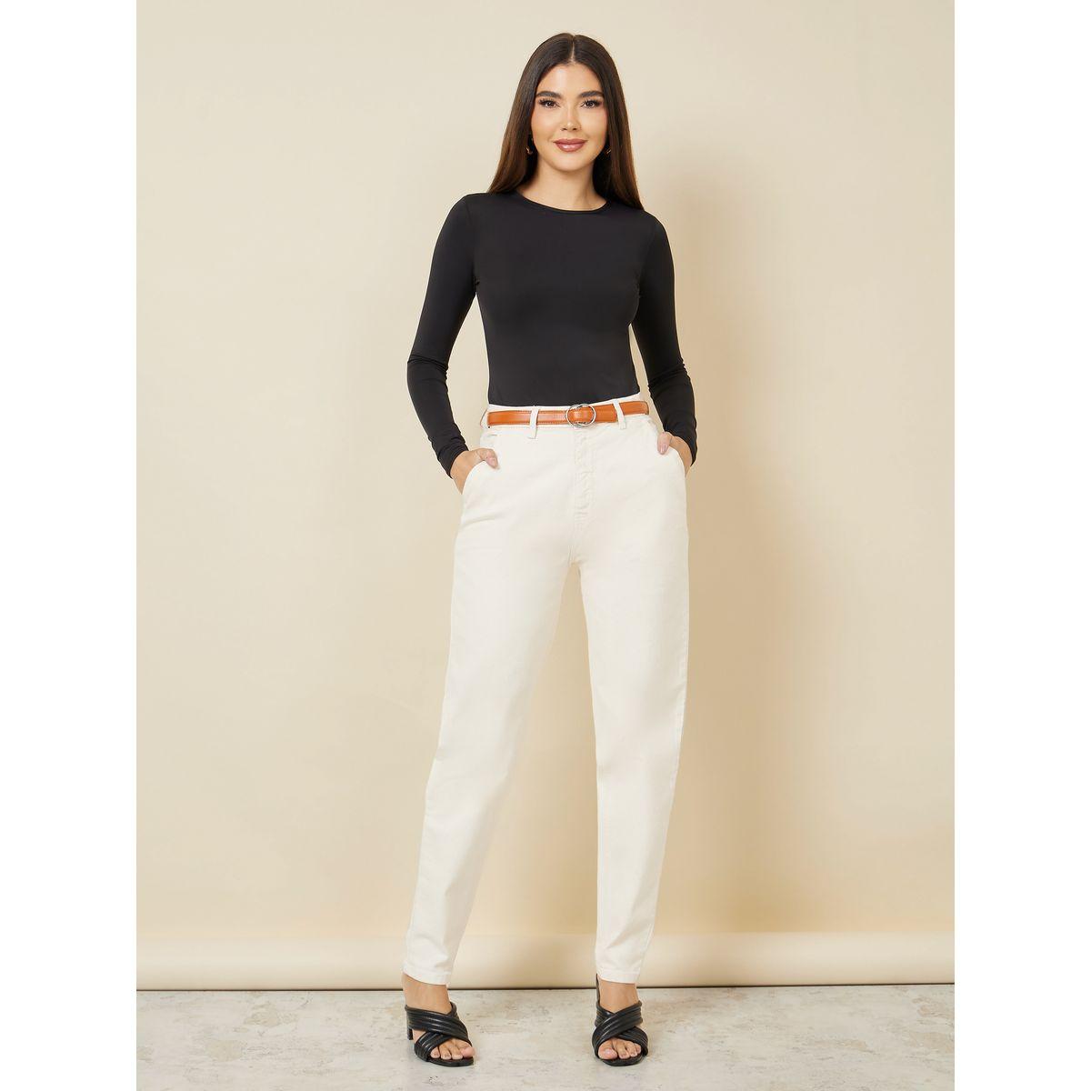 جينز سادة بأرجل واسعة وخصر عالي-women-clothing-bottoms-jeans-image-2