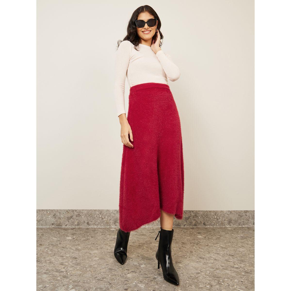 Styli Flat Knit Asymmetric Hem Midi Skirt-women-clothing-bottoms-skirts-image-1