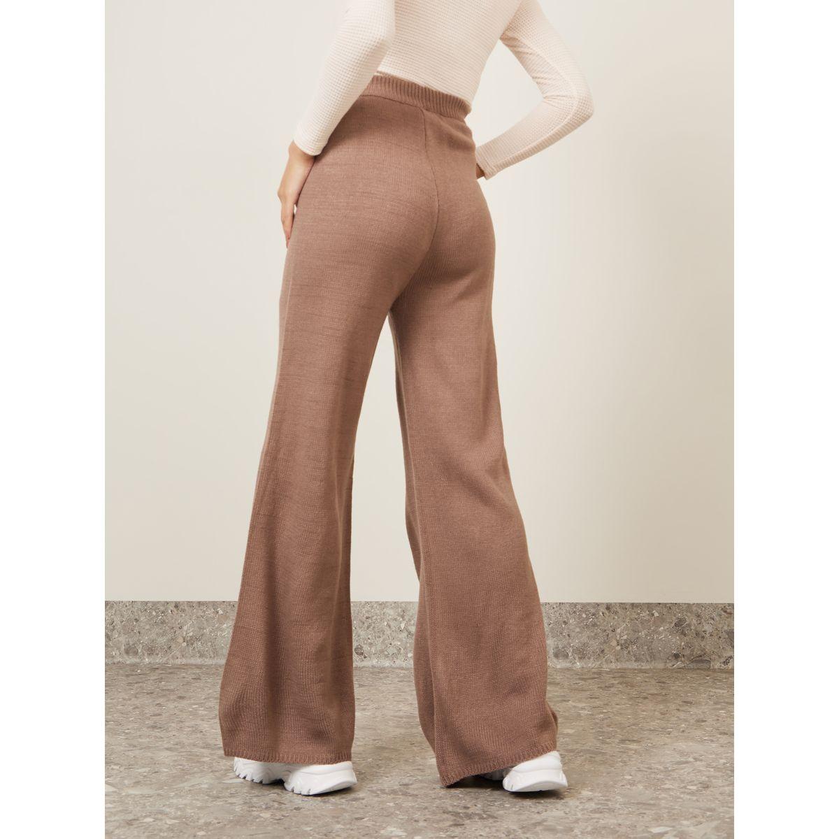 Styli Flat Knit High Rise Wide Leg Pants-women-clothing-bottoms-trousers-image-4