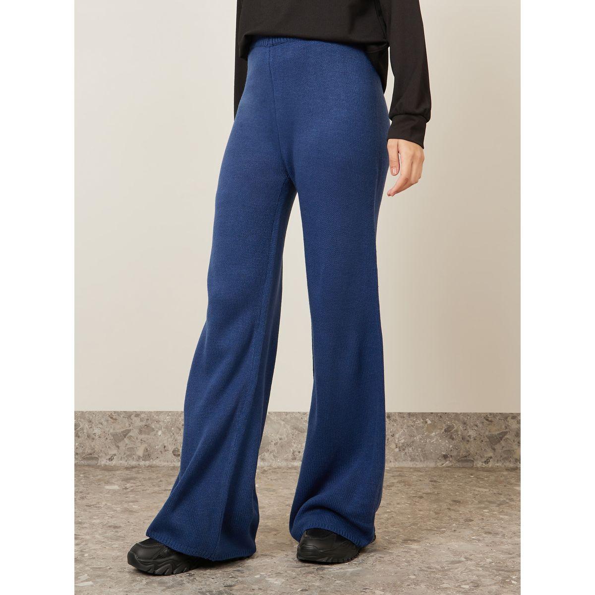 Styli Flat Knit High Rise Wide Leg Pants-women-clothing-bottoms-trousers-image-2