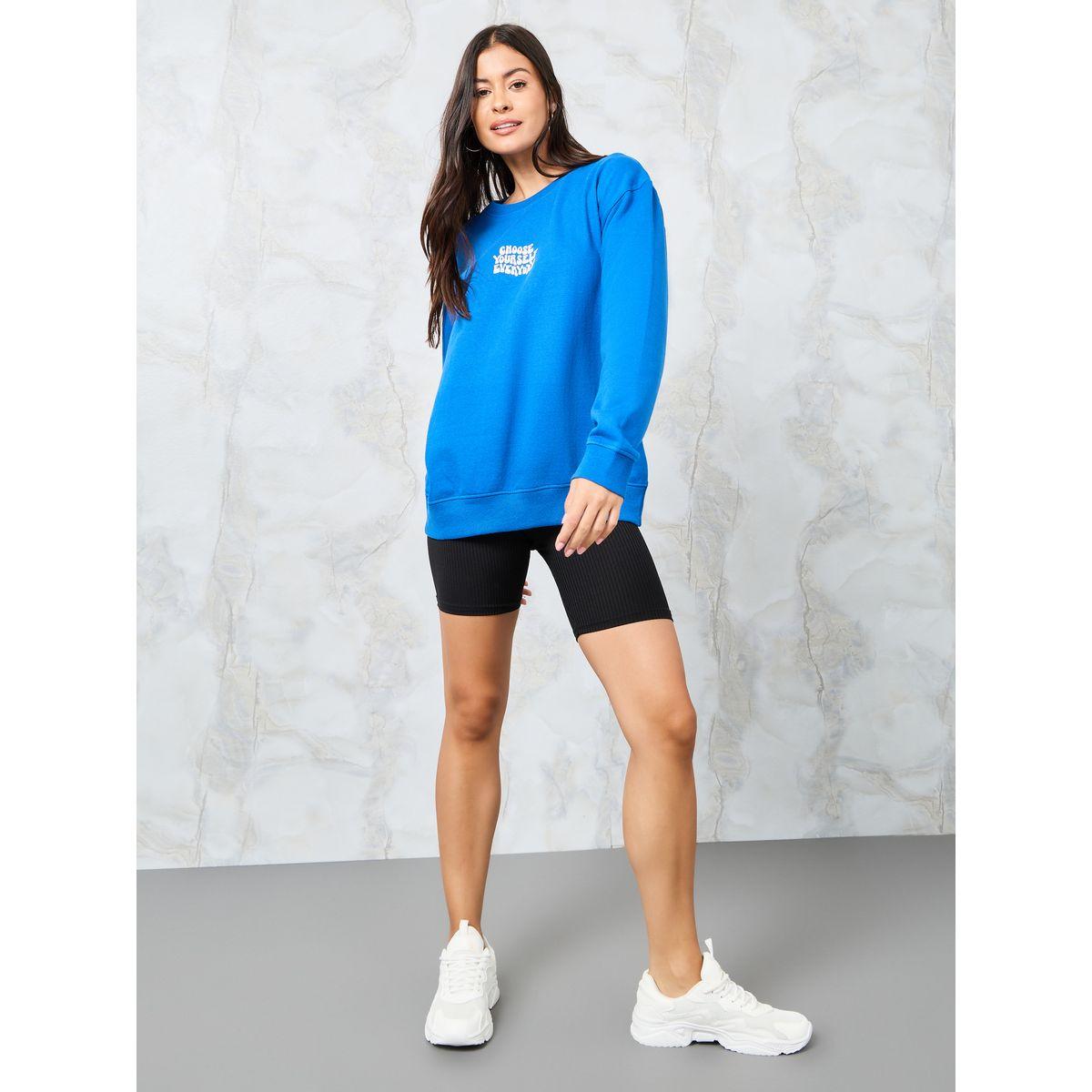 Styli Regular Fit Slogan Print Regular Length Sweatshirt-women-winterwear-hoodiesandsweatshirts-sweatshirts-image-2