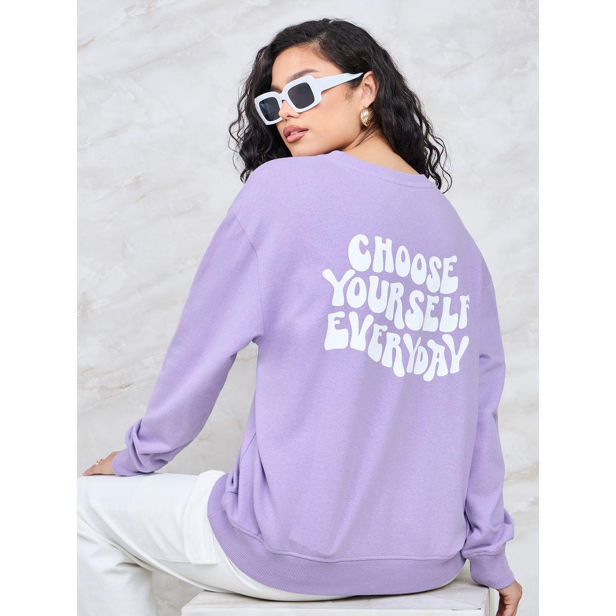 Styli Regular Fit Slogan Print Regular Length Sweatshirt-women-winterwear-hoodiesandsweatshirts-sweatshirts-image-1
