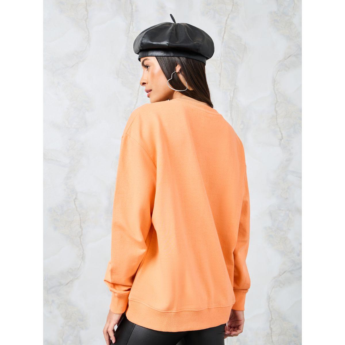 Styli Regular Fit Slogan Sweatshirt with Long Sleeve-women-winterwear-hoodiesandsweatshirts-sweatshirts-image-4