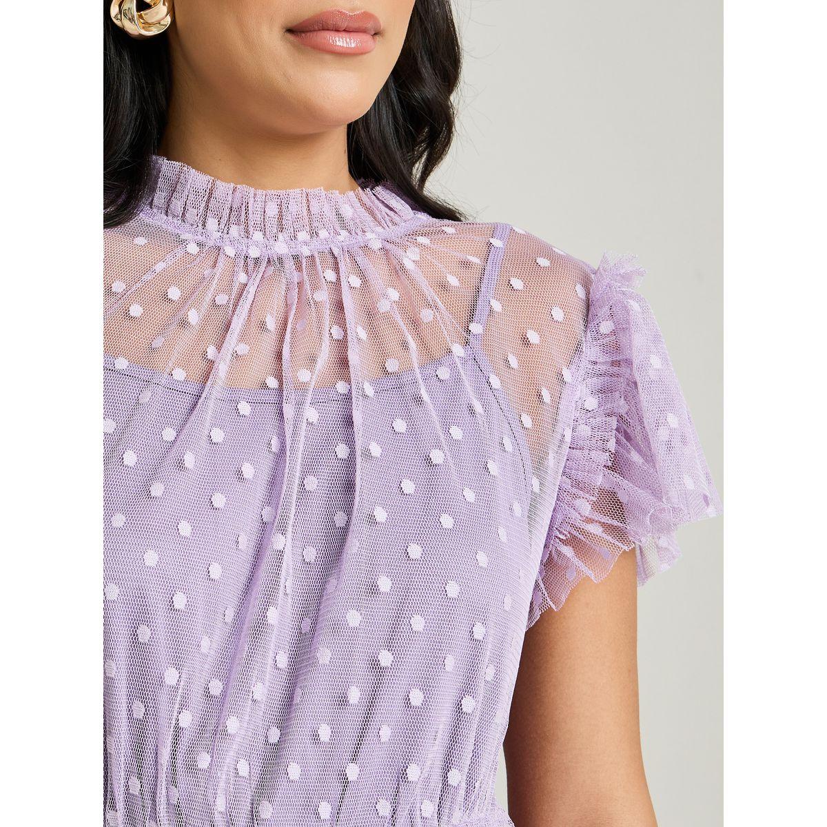 Styli Mesh Insert Dobby A Line Maxi Dress-women-clothing-dresses-image-3