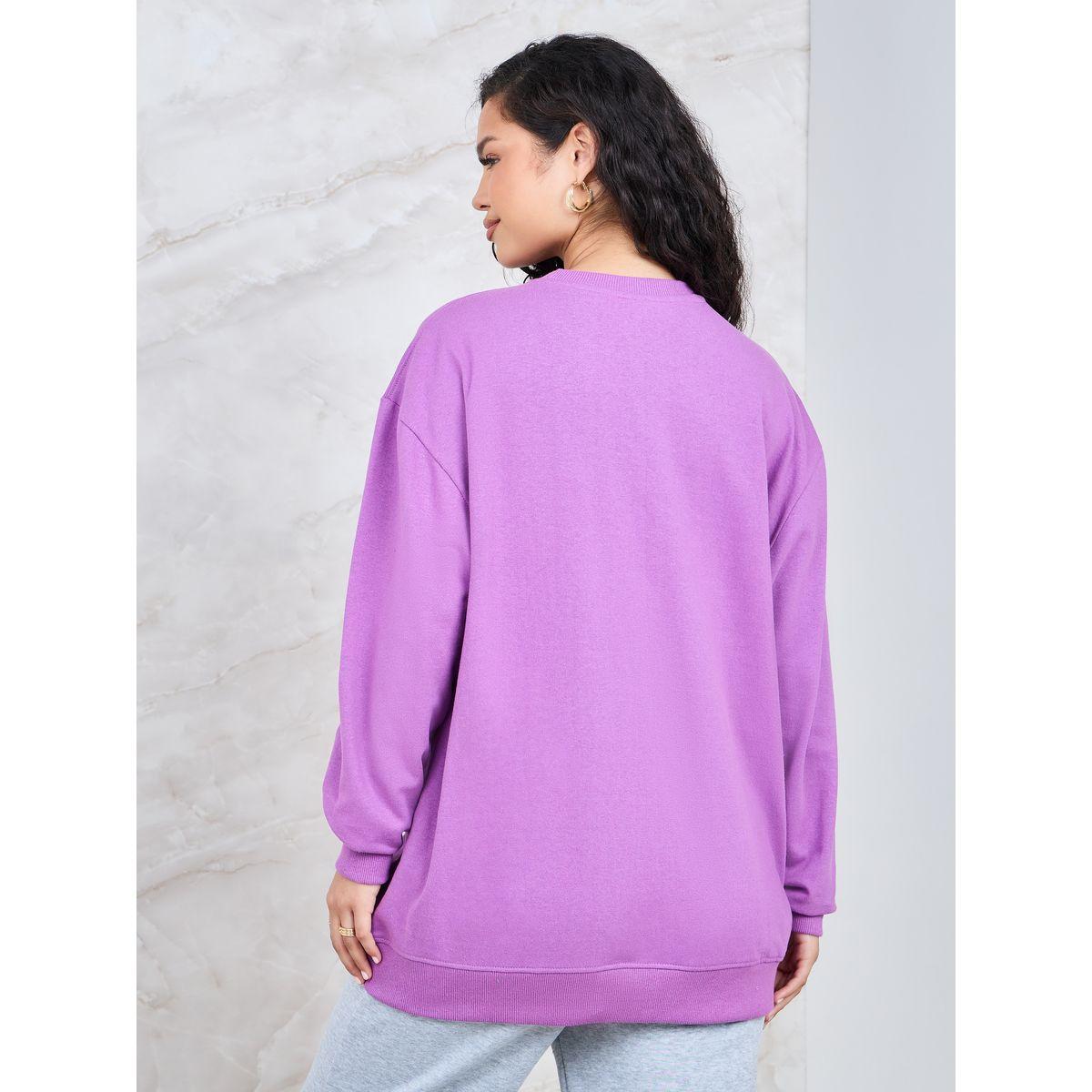 Styli Regular Fit Longline Embroidered Slogan Sweatshirt-women-winterwear-hoodiesandsweatshirts-sweatshirts-image-4