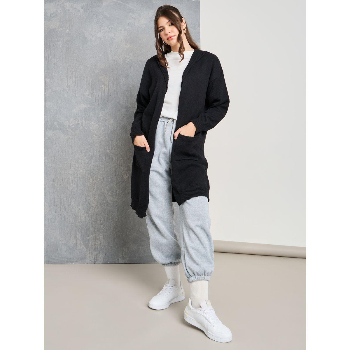 Styli Oversized Back Letter Print Longline Cardigan-women-clothing-cardigansandjumpers-jumpers-image-2