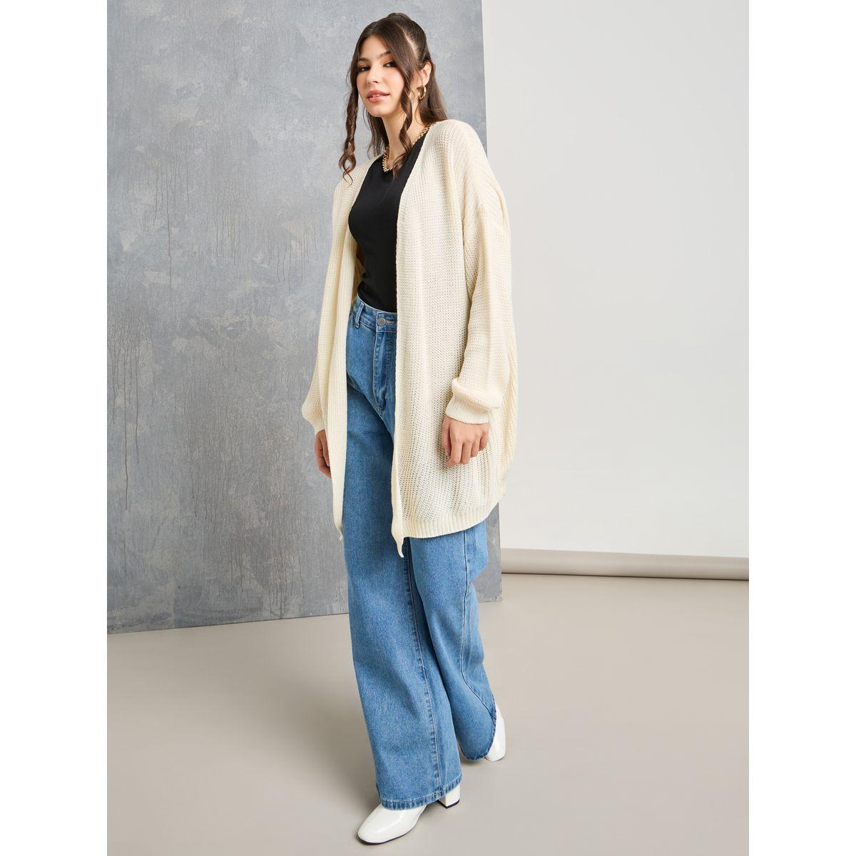 Styli Solid Knit Midi Length Cardigan-women-clothing-cardigansandjumpers-jumpers-image-2