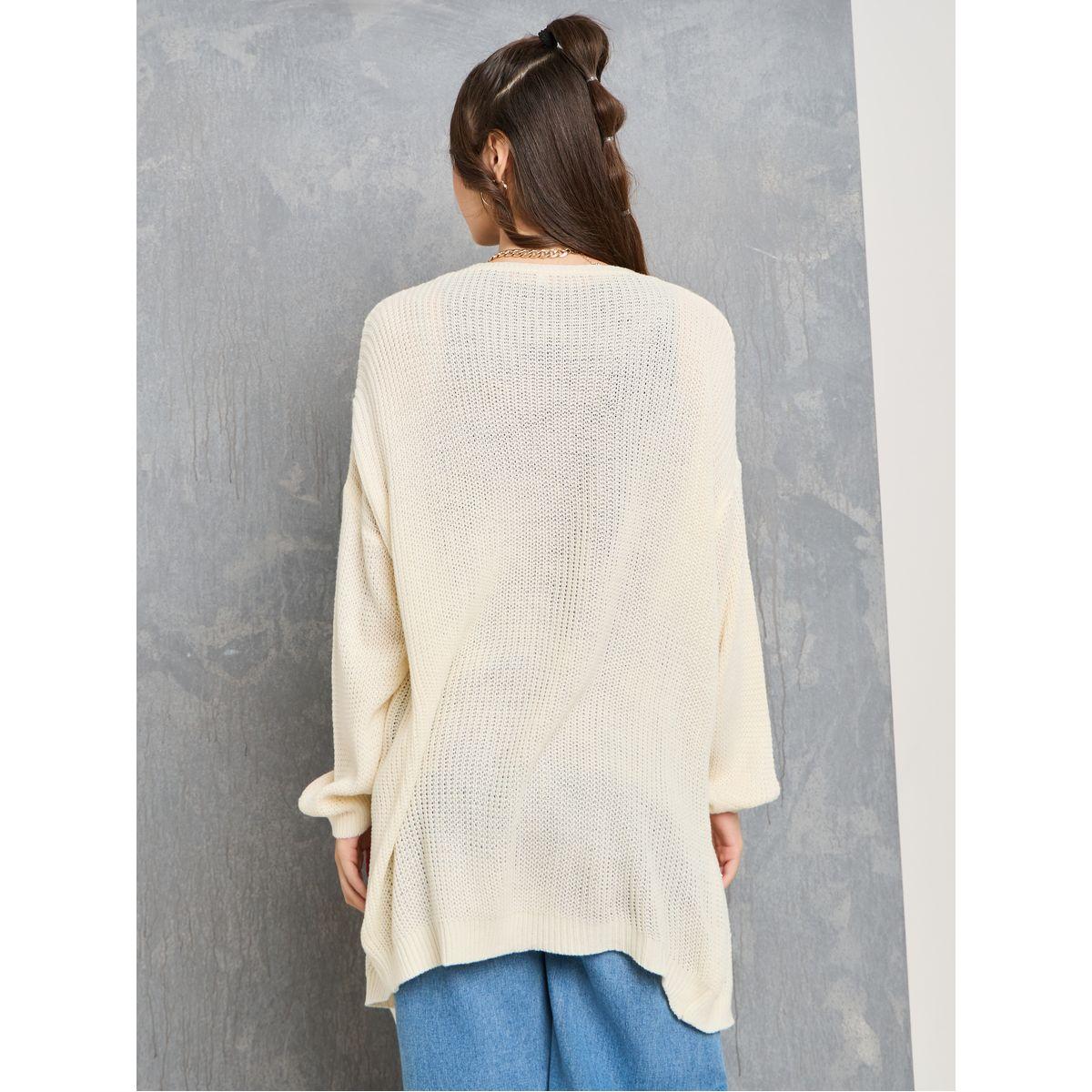 Styli Solid Knit Midi Length Cardigan-women-clothing-cardigansandjumpers-jumpers-image-4