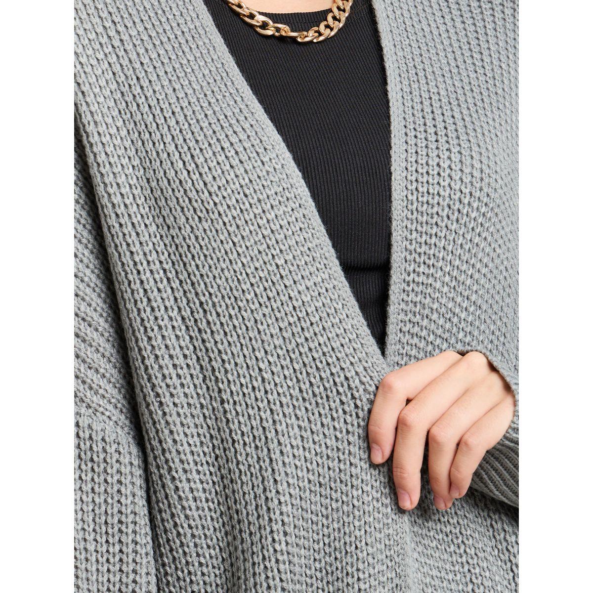 Styli Solid Textured Mid Length Oversized Cardigan-women-clothing-cardigansandjumpers-jumpers-image-3