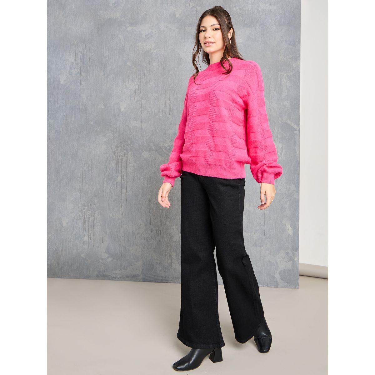 سويتر سادة بقصة بوكسي-women-winterwear-cardigansandjumpers-cardigans-image-3