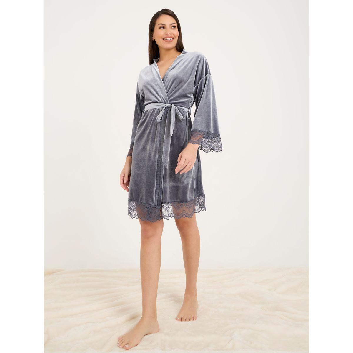 Styli Unwind Velvet Lace Edge Pocket Robe-women-clothing-nightwear-robes-image-1