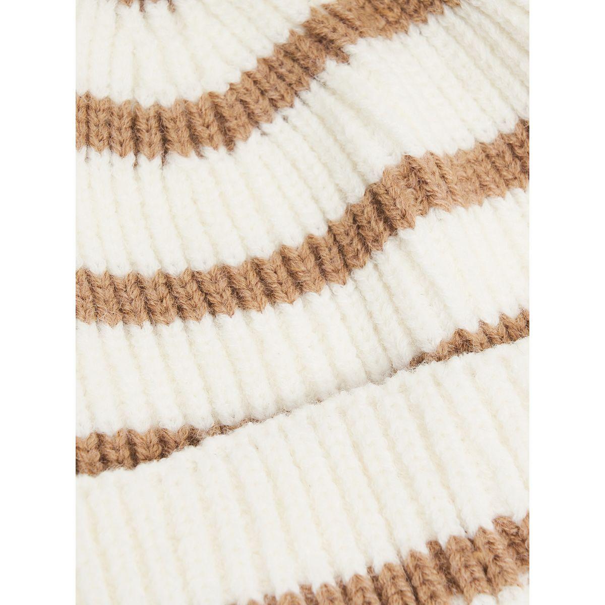 Styli Two Tone Striped Design Beanie-women-clothingaccessories-capsandhats-image-3