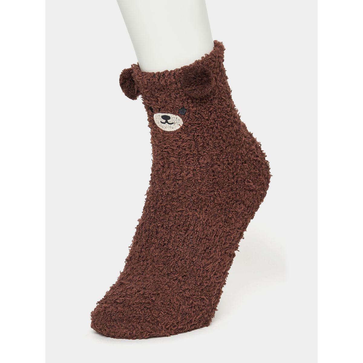 Styli Fluffy Bear Design Socks-women-socksandstockings-image-1