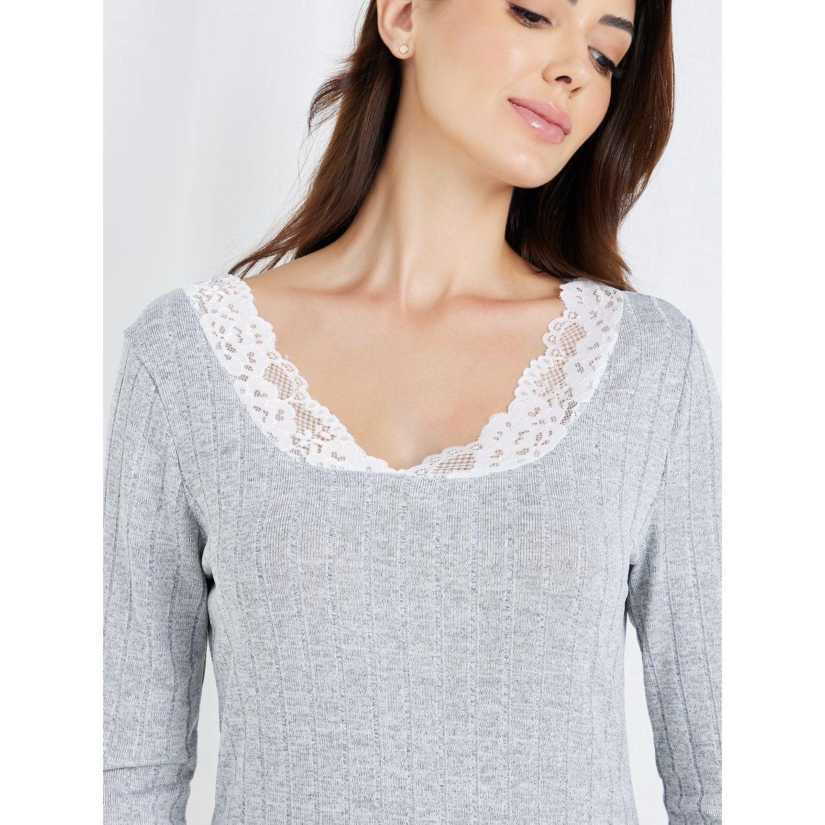 Styli Unwind Lace Trim Ribbed Long Sleeve Top & Leggings Set-women-clothing-nightwear-pyjamas-longsets-image-4