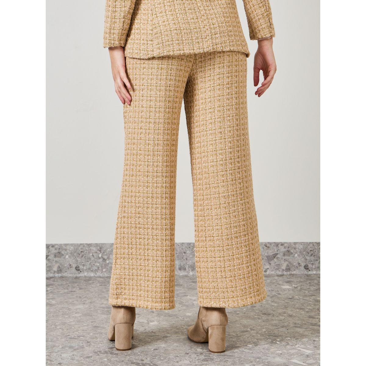 Styli Tweed Straight Leg Trouser with Zip Closure-women-clothing-bottoms-trousers-image-4