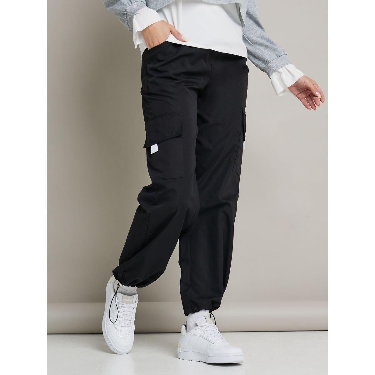 Styli Drawcord Waistband Cargo Pants-women-clothing-bottoms-trousers-image-1