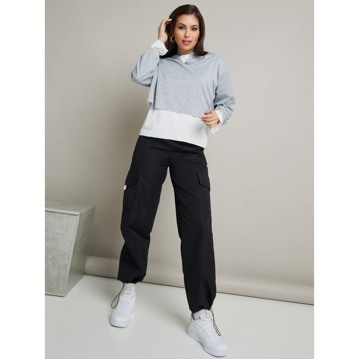 Styli Drawcord Waistband Cargo Pants-women-clothing-bottoms-trousers-image-2