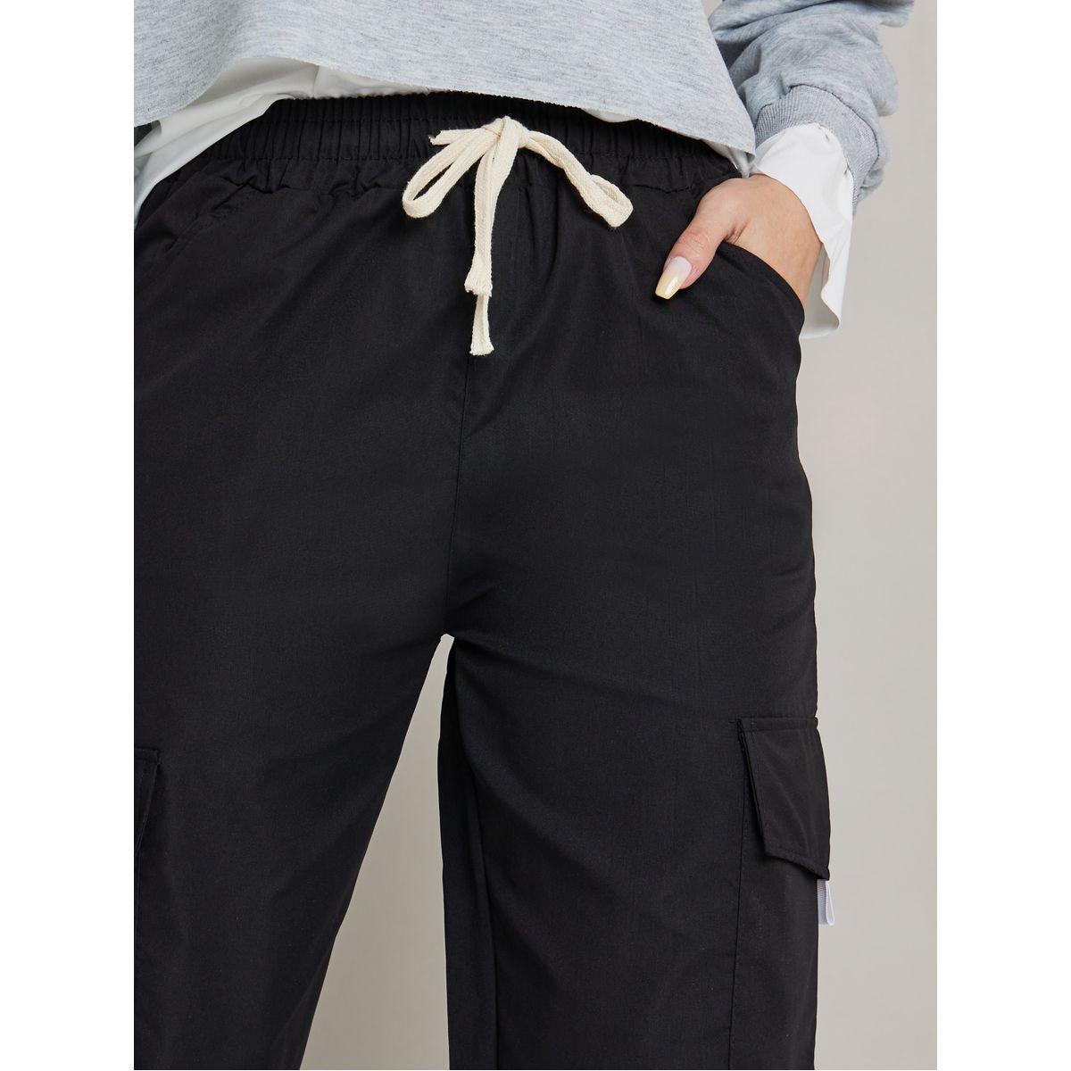 Styli Drawcord Waistband Cargo Pants-women-clothing-bottoms-trousers-image-3