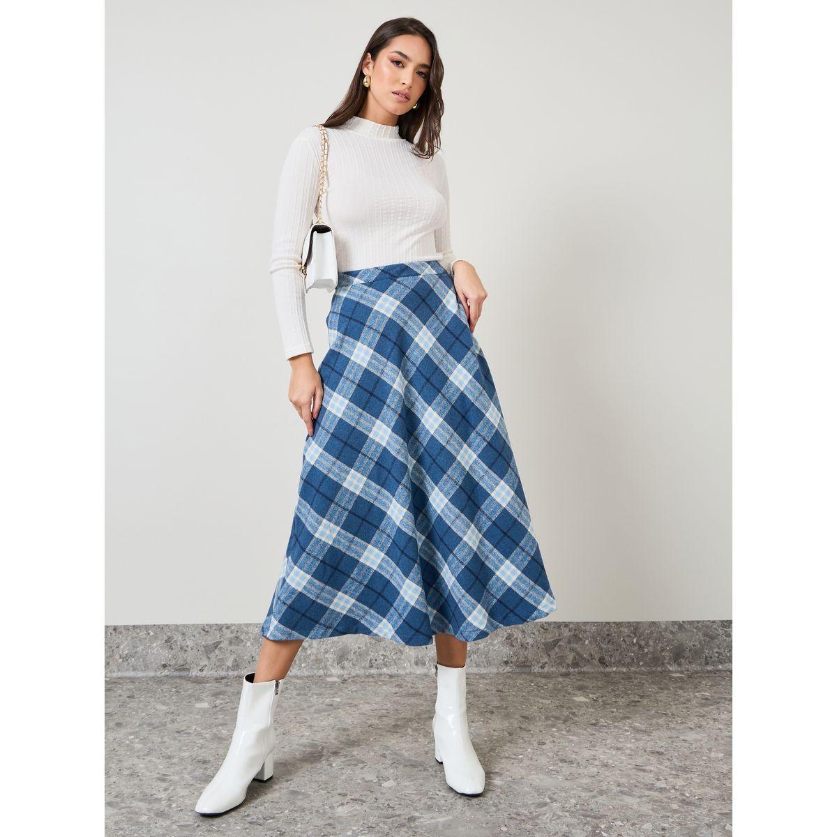 تنورة ميدي بخصر عالي-women-clothing-bottoms-skirts-image-2