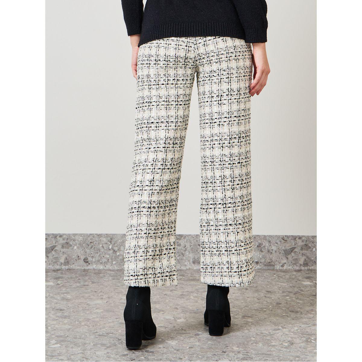 Styli Tweed Straight Leg Trouser with Zip Closure-women-clothing-bottoms-trousers-image-4