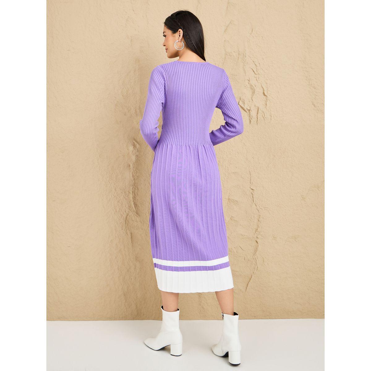 فستان ميدي بحافة مخططة-women-clothing-dresses-image-4