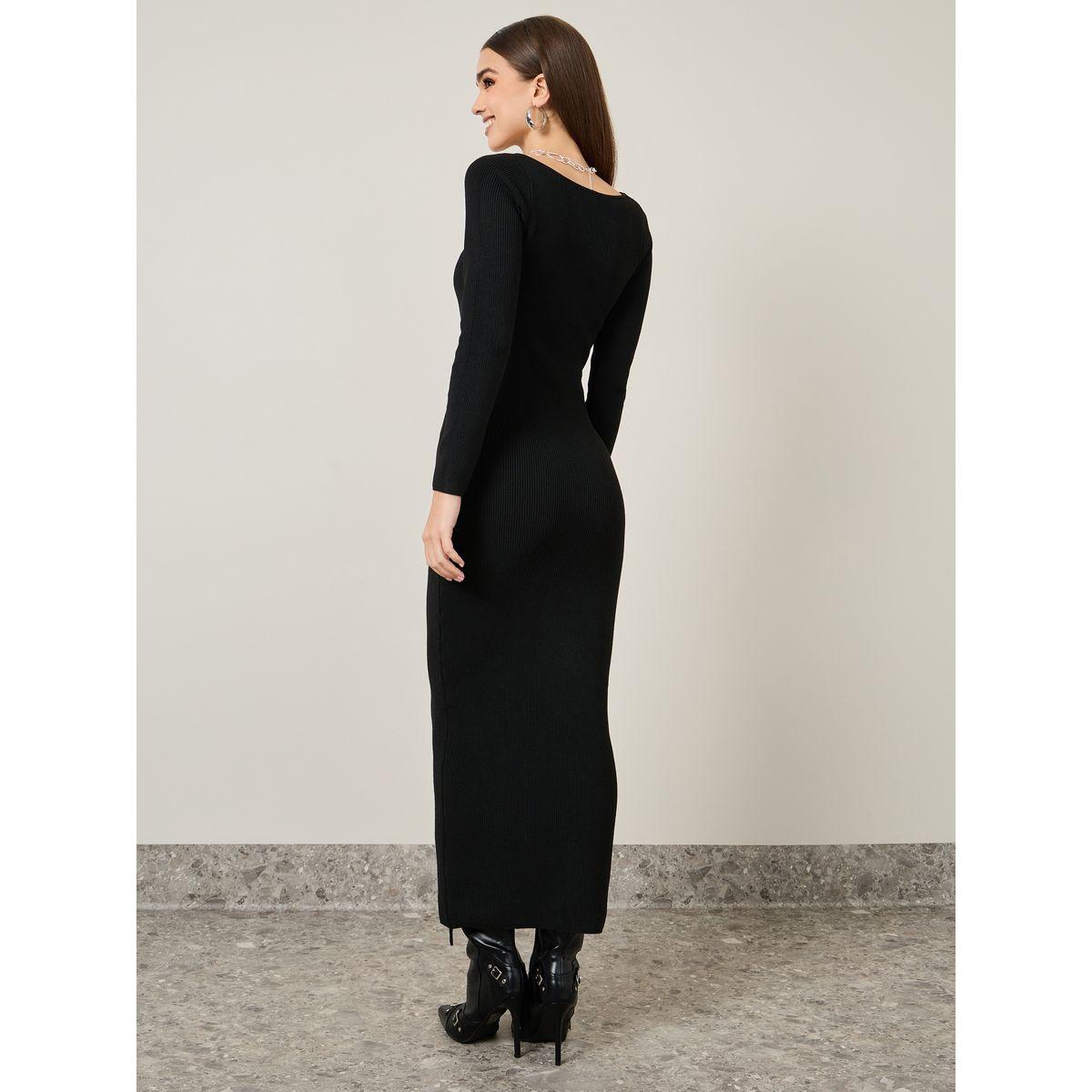 فستان طويل بياقة على شكل قلب-women-clothing-dresses-image-4
