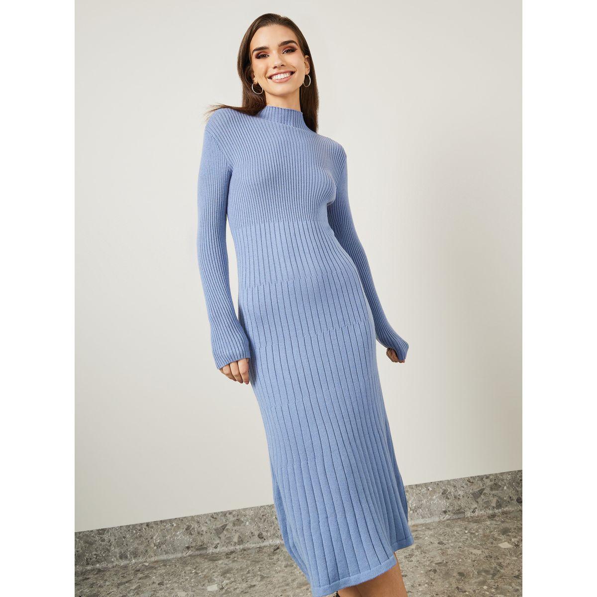 فستان ميدي بياقة عالية-women-clothing-dresses-image-2