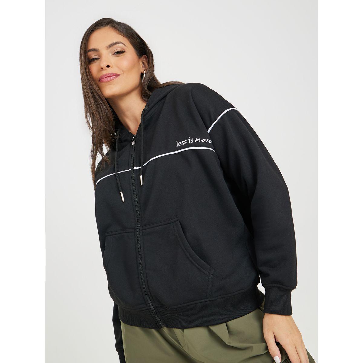 Styli Oversized Embroidered Slogan Full Zip Hoodie-women-winterwear-hoodiesandsweatshirts-hoodies-image-4