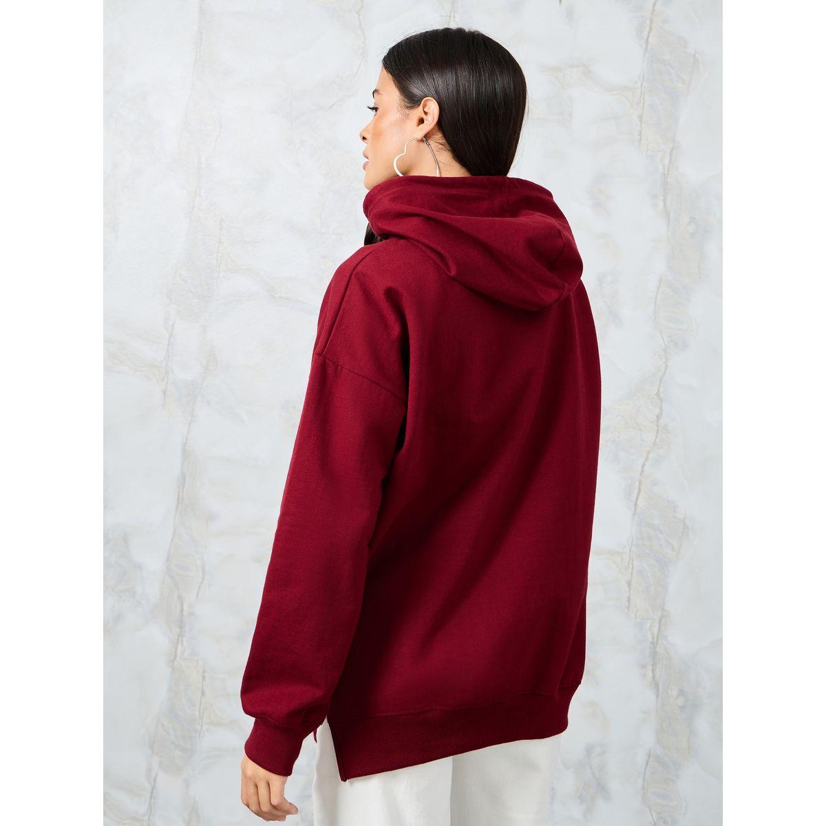 Styli Oversized Longline Hoodie with Badge & Side Slit-women-winterwear-hoodiesandsweatshirts-hoodies-image-4