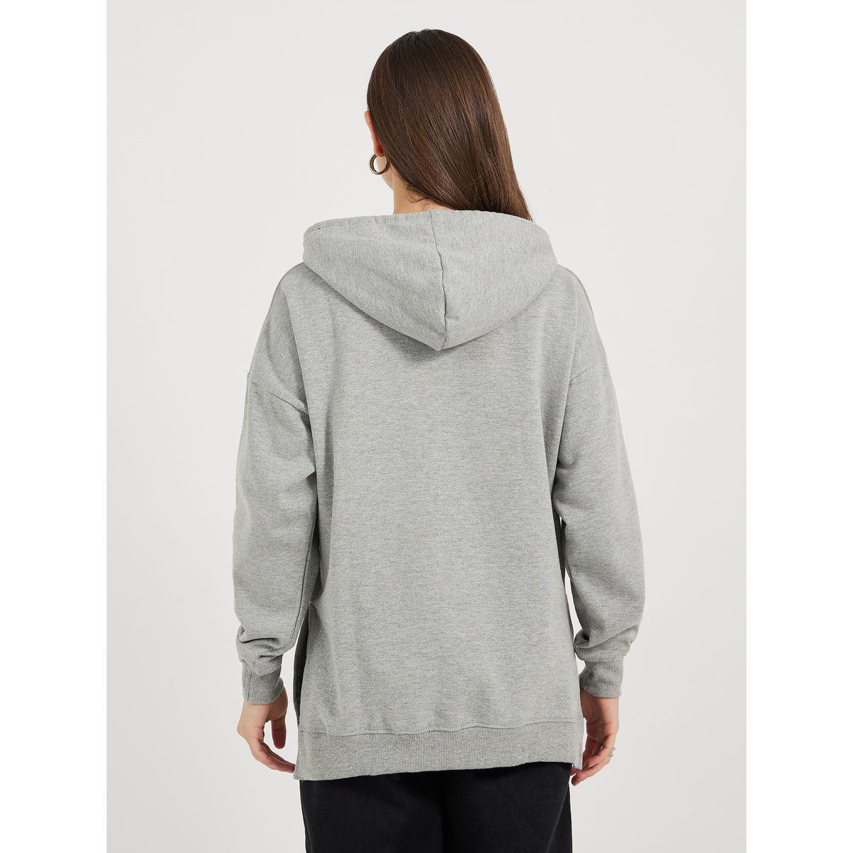 هودي فضفاض بقصة فضفاضة وشق جانبي-women-clothing-hoodiesandsweatshirts-hoodies-image-4