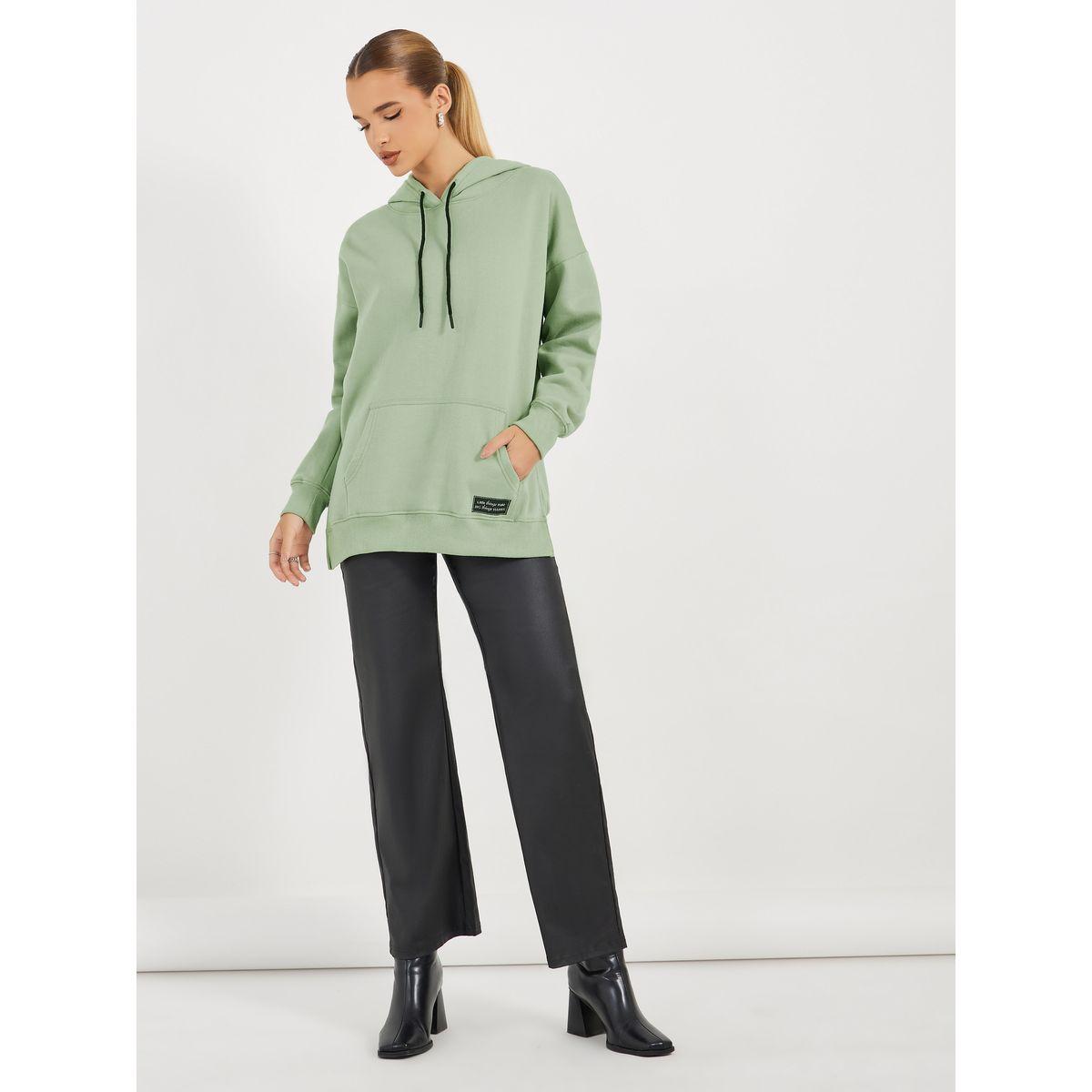 Styli Oversized Longline Hoodie with Badge & Side Slits-women-winterwear-hoodiesandsweatshirts-hoodies-image-2