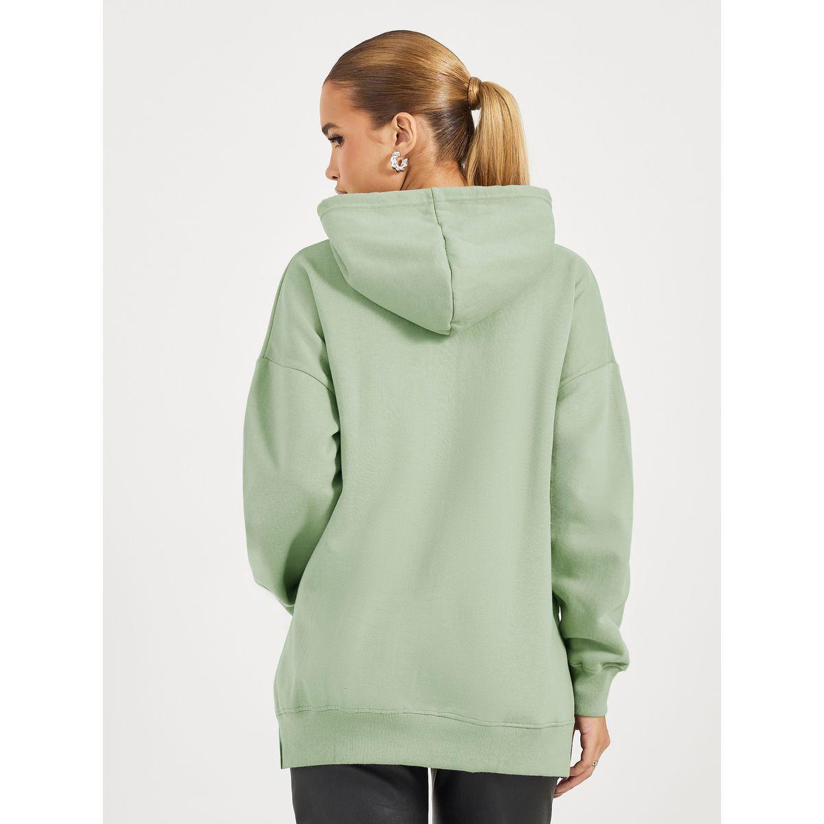 هودي بقصة فضفاضة وشق جانبي-women-winterwear-hoodiesandsweatshirts-hoodies-image-4