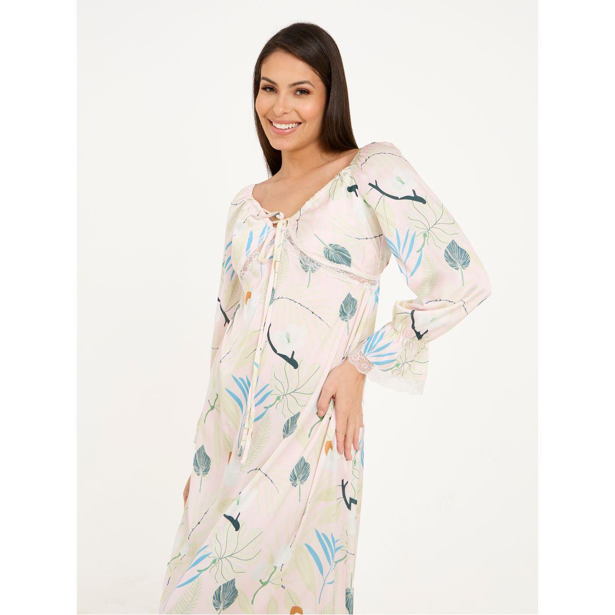 قميص نوم ساتان بتفاصيل دانتيل-women-clothing-nightwear-nighties-image-3