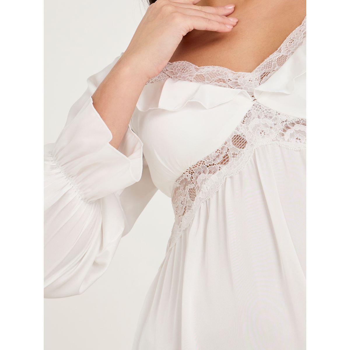 Styli Unwind Scallop Lace & Ruffle Cuff Nightdress-women-clothing-nightwear-nighties-image-3