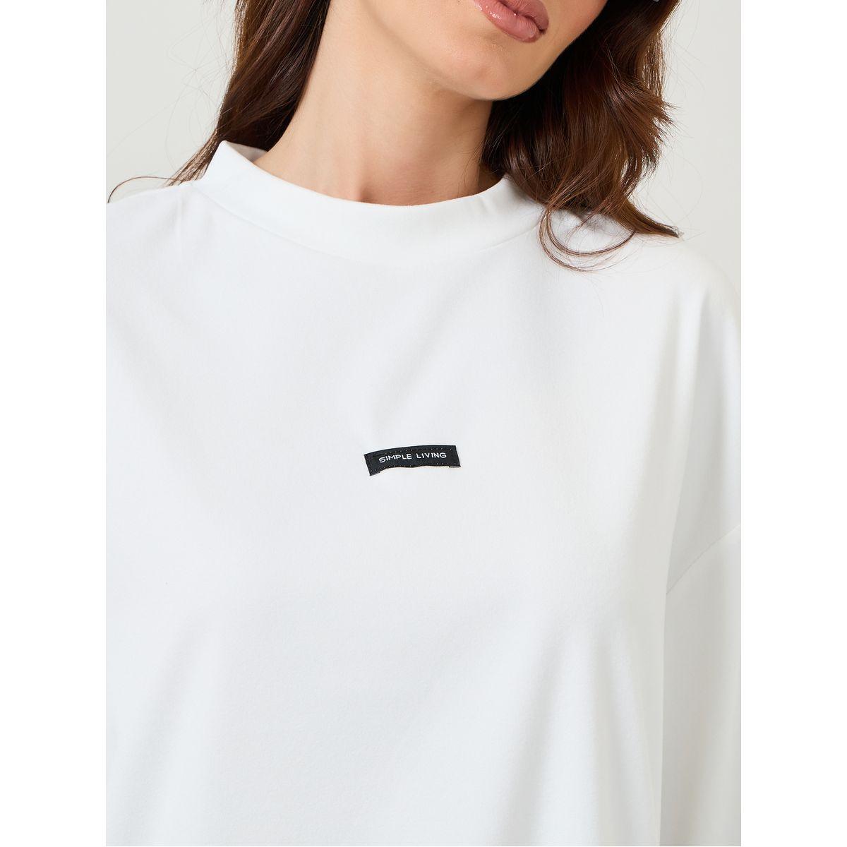 Styli Oversized Slogan Patch Detail Longline T-Shirt-women-clothing-tshirts-image-4