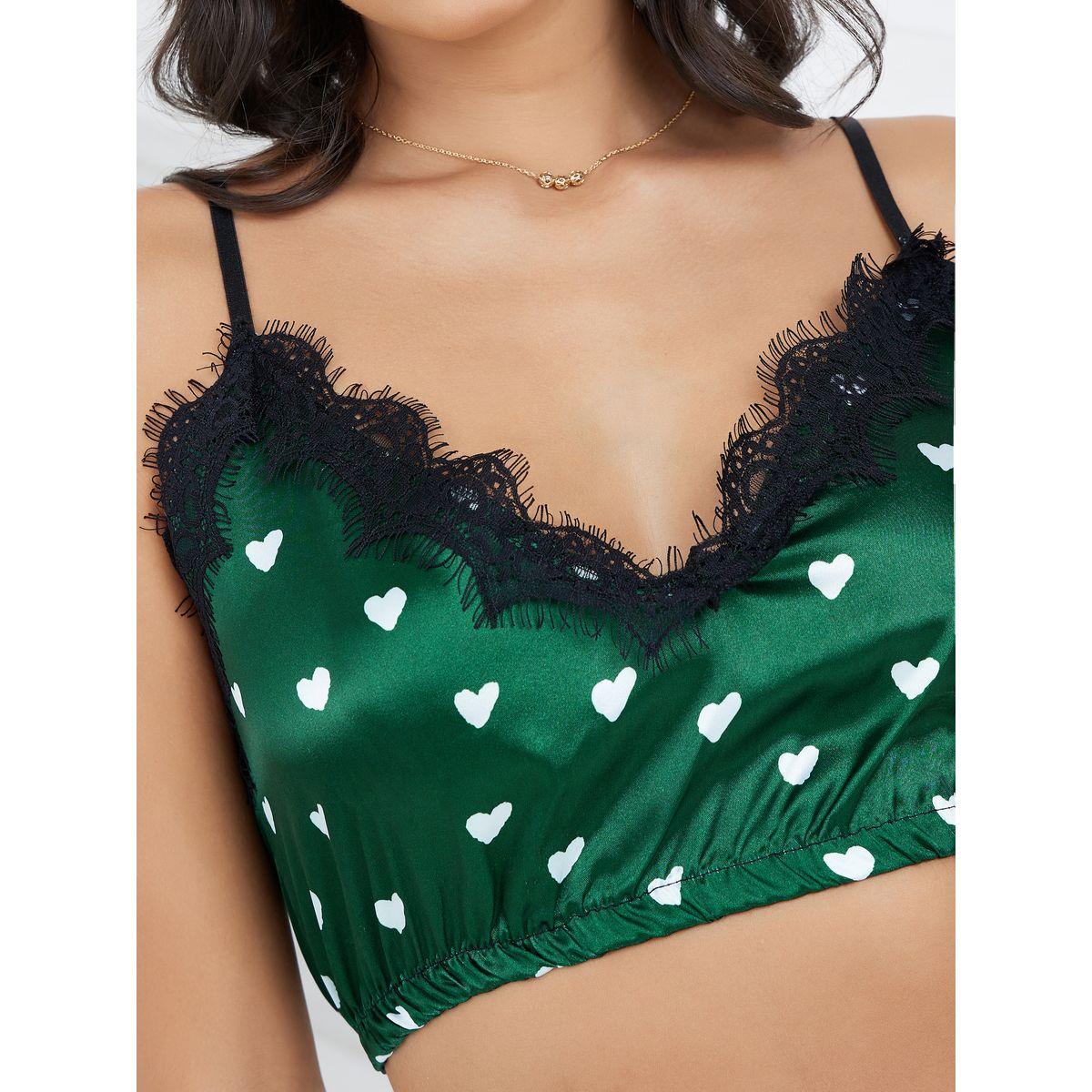 Styli Pack of 3 - Satin Heart Printed Robe, Cami & Shorts-women-clothing-lingerie-lingeriesets-image-9